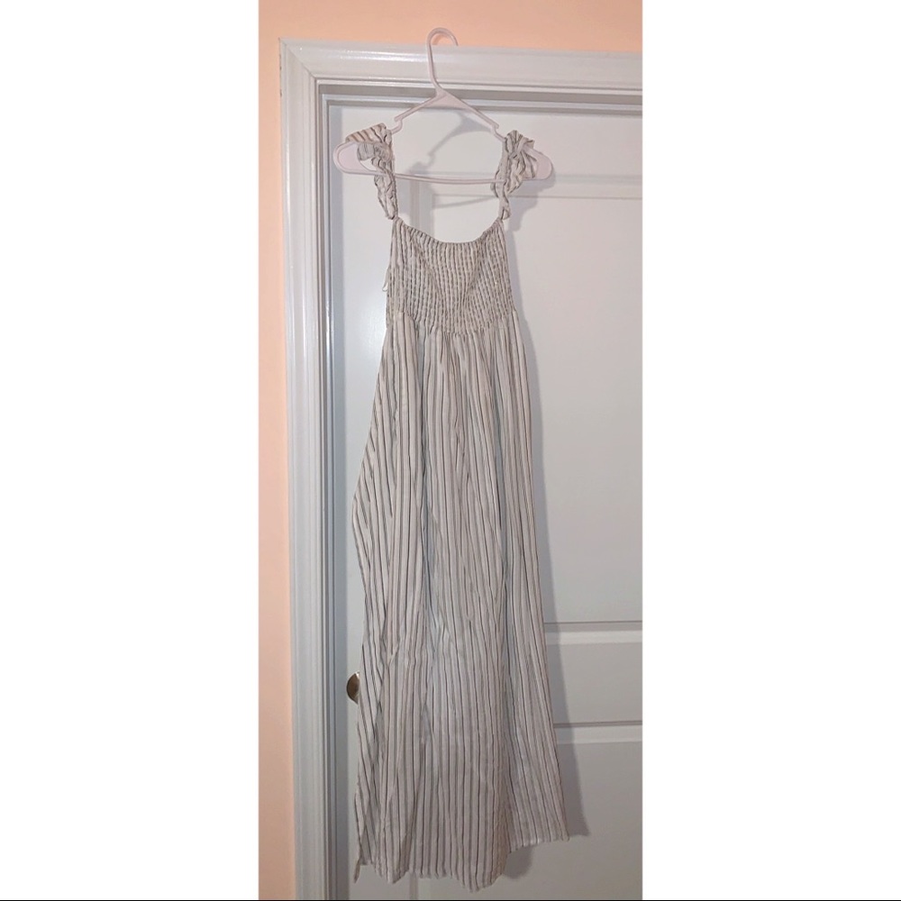 Black and White Striped Maxi Dress